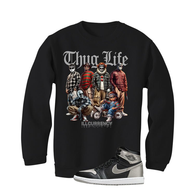 Air Jordan 1 High OG WMNS Satin Shadow Black T-Shirt (Thug product image 4