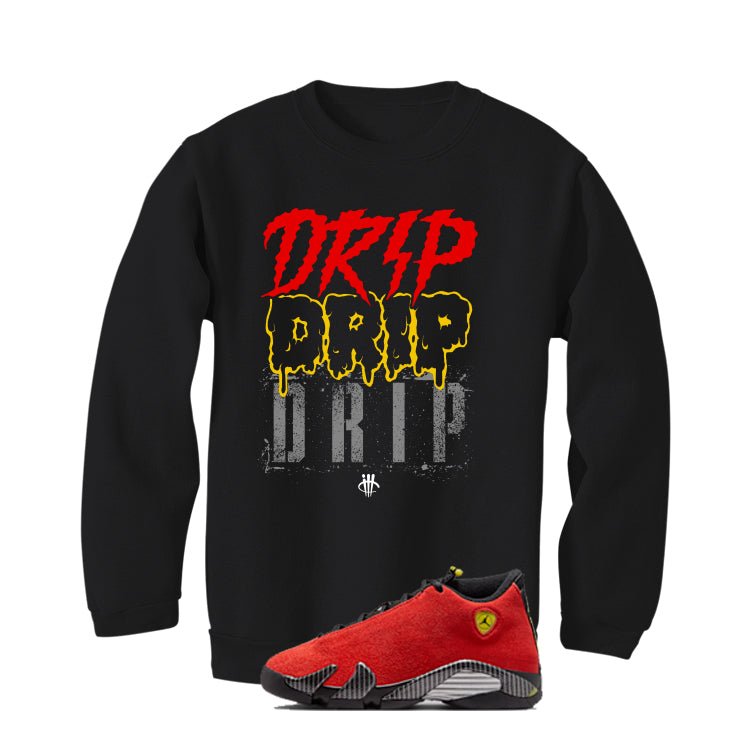 Air Jordan 14 Ferrari Black T-Shirt (Drip illcurrency product image 4