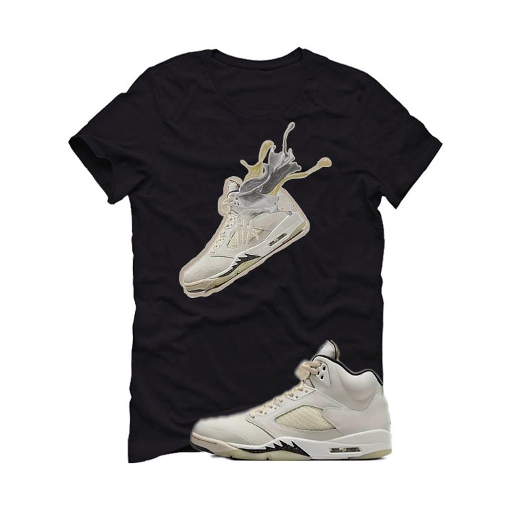 Air Jordan 5 SE Sail Black T-Shirt (Splash 5)| illcurrency product image 2