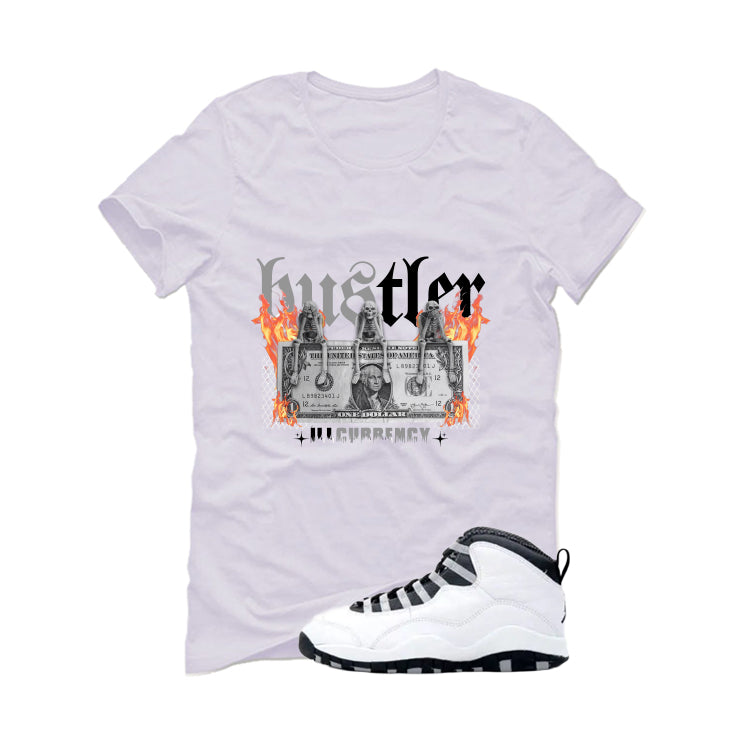 Air Jordan 10 OG Steel White T-Shirt (See No Evil Hustler) product image 2