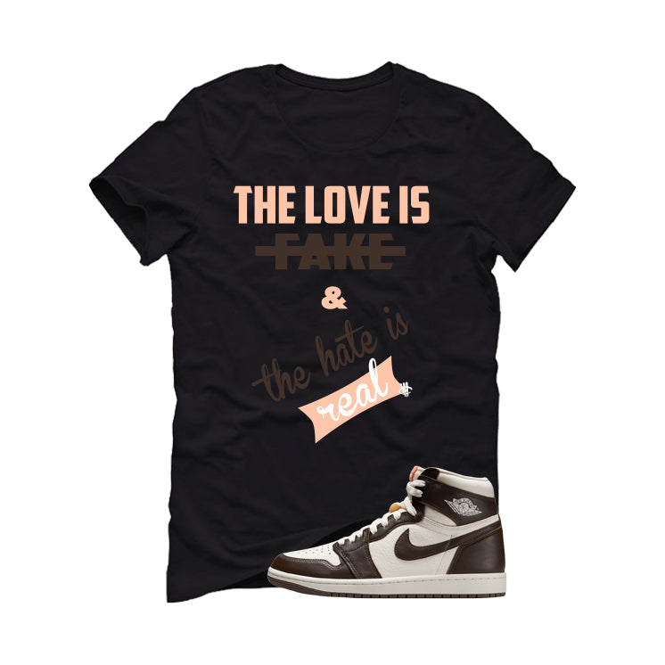 Air Jordan 1 High OG Baroque Brown Black T-Shirt (Love Is product image 2