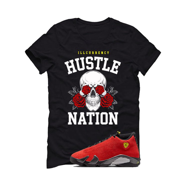 Air Jordan 14 Ferrari Black T-Shirt (Hustle Nation) product image 2