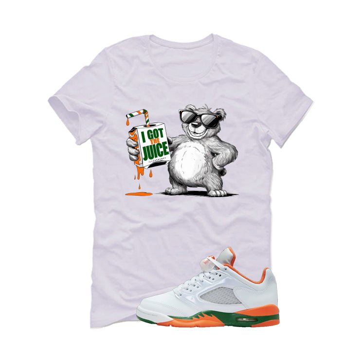 Air Jordan 5 GS Miami Hurricanes White T-Shirt (I got the product image 2