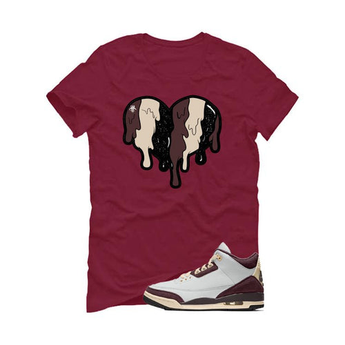A Ma Maniere x Air Jordan 3 Burgundy Crush Maroon T-Shirt product image 2