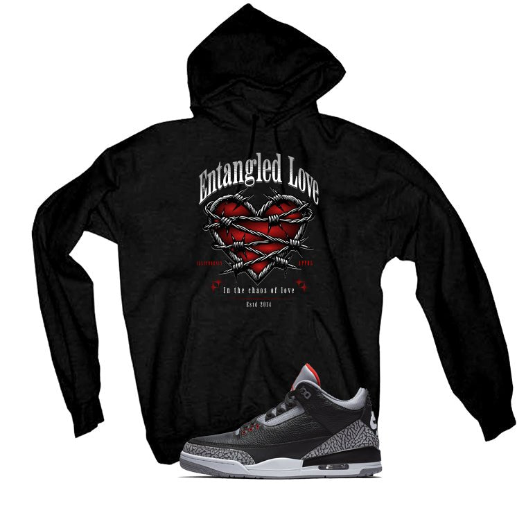 Air Jordan 3 Black Cement T-Shirt (Entangled Love) product image 3