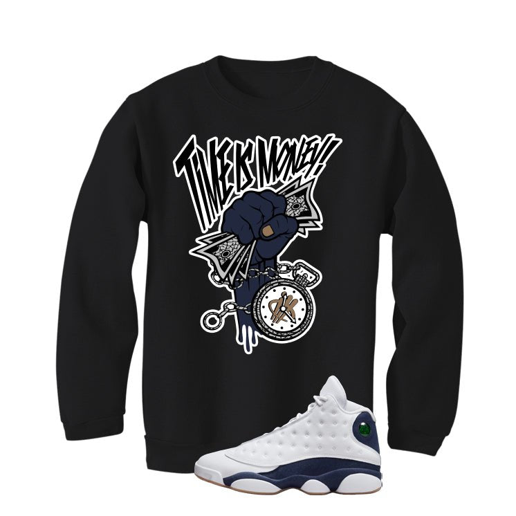 Air Jordan 13 Midnight Navy Black T-Shirt (Time Is Money) product image 4