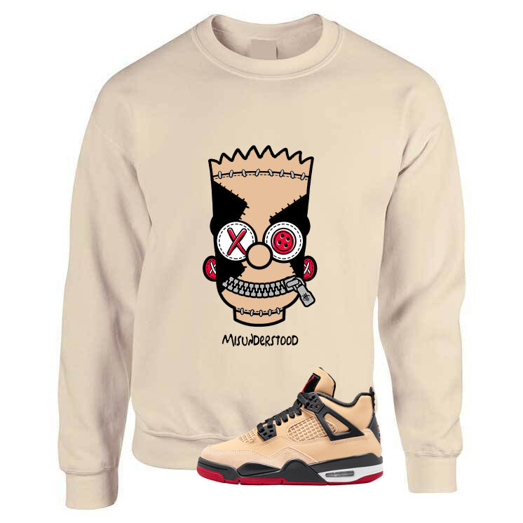 Air Jordan 4 Pizza (GS) Tan T-Shirt (Misunderstood) product image 3
