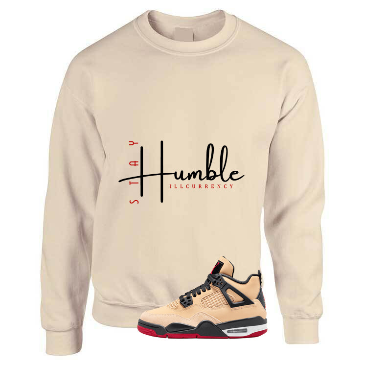 Air Jordan 4 Pizza (GS) Tan T-Shirt (Stay Humble) product image 3
