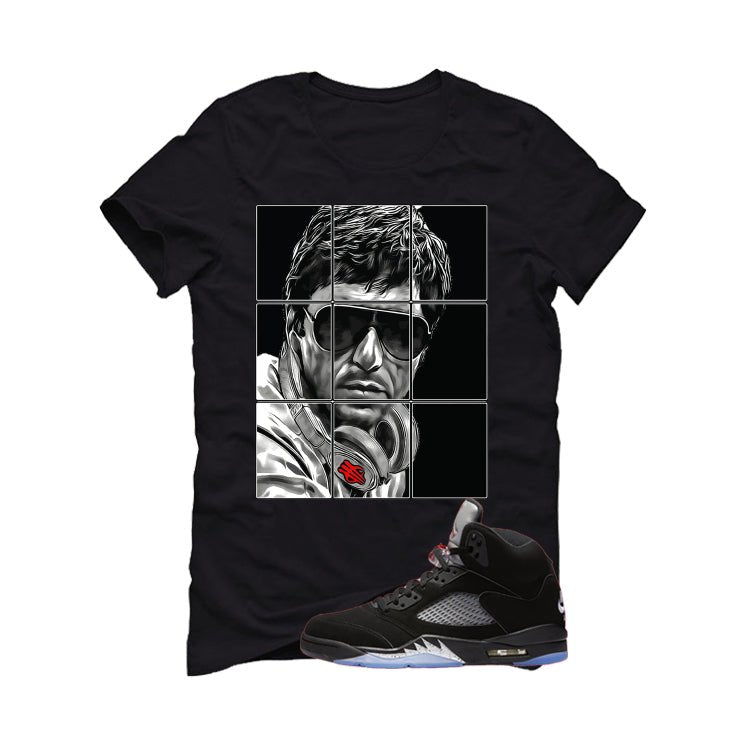 Air Jordan 5 Black Metallic Reimagined T-Shirt (Pacino) product image 2