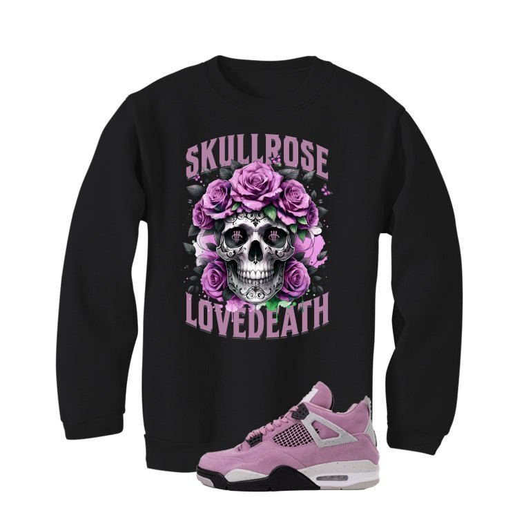 Air Jordan 4 WMNS Orchid Black T-Shirt (Skull Rose) product image 4