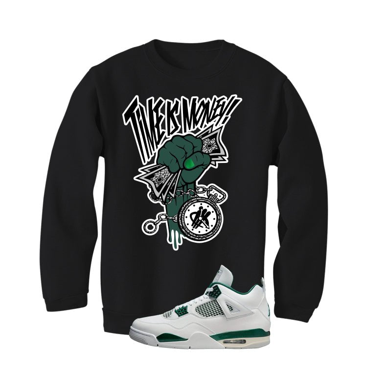 Air Jordan 4 Oxidized Green Black T-Shirt (Time Is Money) product image 4