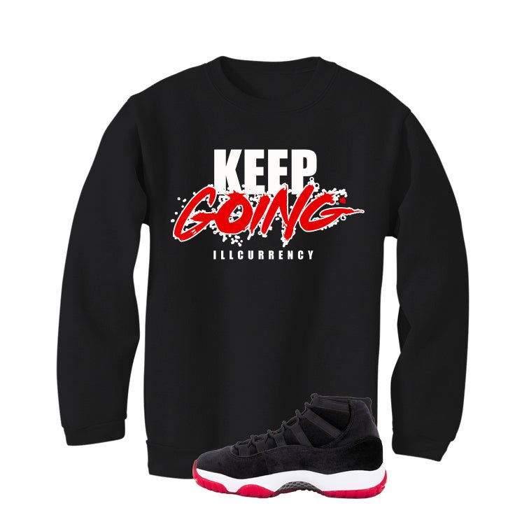 Air Jordan 11 Bred Velvet Black T-Shirt (keep Going) product image 4