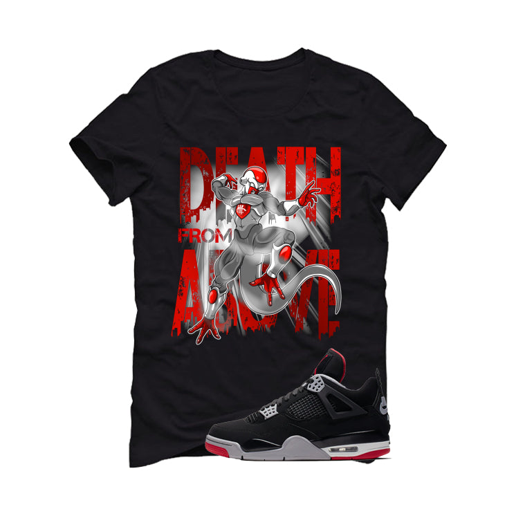 Air Jordan 4 Bred Matching T-Shirt Black (Death from product image 2