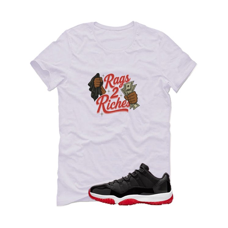Air Jordan 11 Low Bred White T-Shirt (rags 2 riches) product image 2