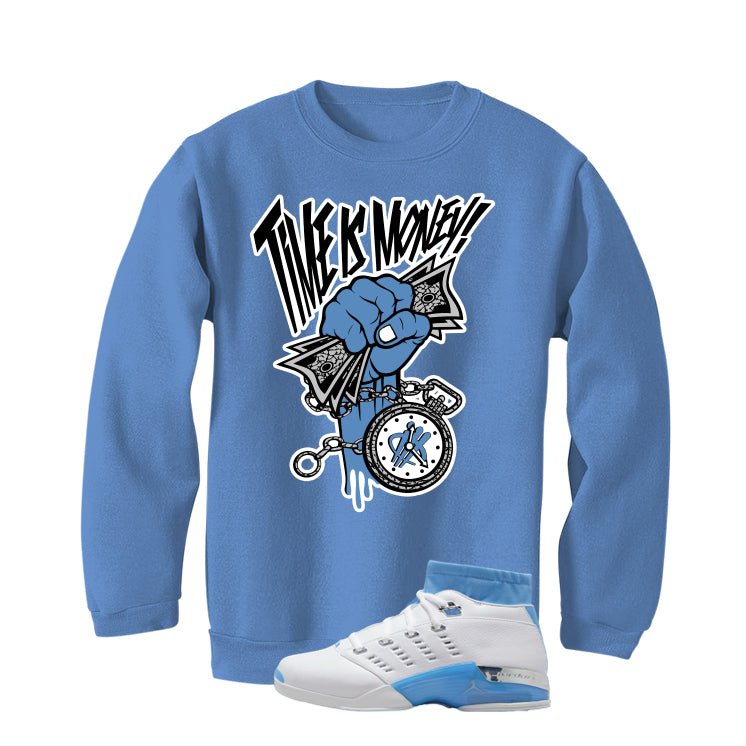 Air Jordan 17 Low University Blue Carolina T-Shirt (Time Is product image 4