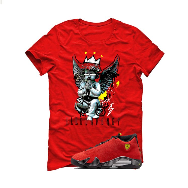 Air Jordan 14 Ferrari Red T-Shirt (Graffiti Angel) product image 2