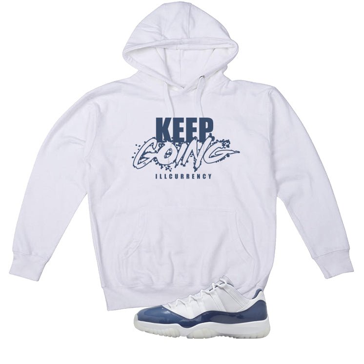 Air Jordan 11 Low Diffused Blue White T-Shirt (keep Going) product image 3