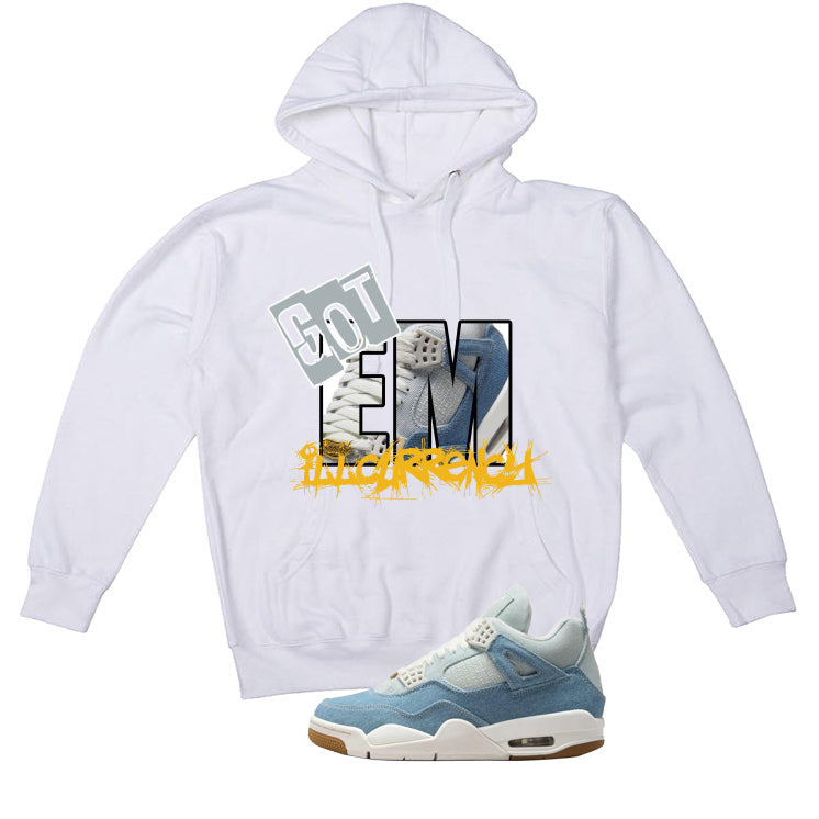 Air Jordan 4 Denim Worn Blue White T-Shirt (GOT EM) product image 3