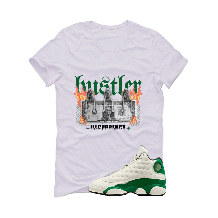 Air Jordan 13 GS Pine Green White T-Shirt (See No Evil product image 2