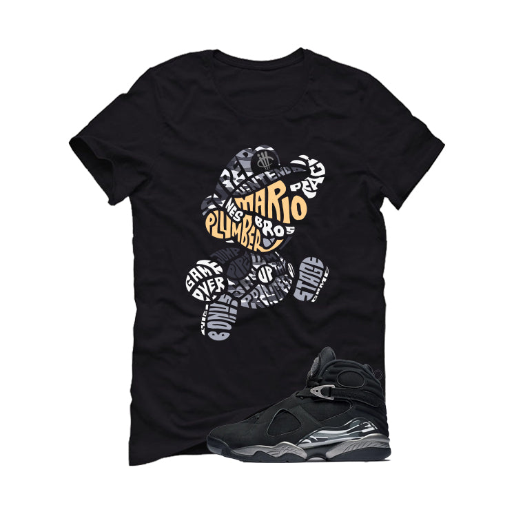 Air Jordan 8 Chrome Matching T-Shirt Black (Mario) product image 2