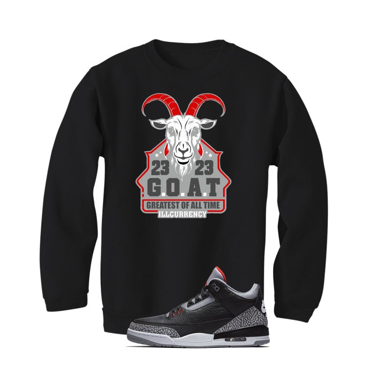 Air Jordan 3 Black Cement T-Shirt (GOAT 23)| illcurrency product image 4