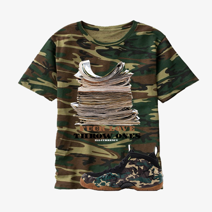 Nike Air Foamposite Pro Camo Matching T-Shirt Fck Love product image 2