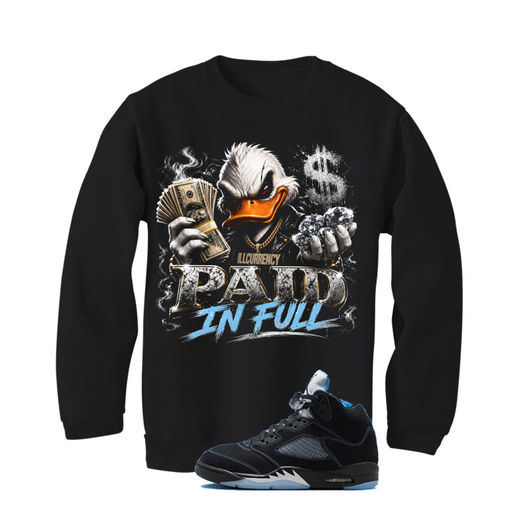 Air Jordan 5 Black/University Blue Matching T-Shirt Black product image 4