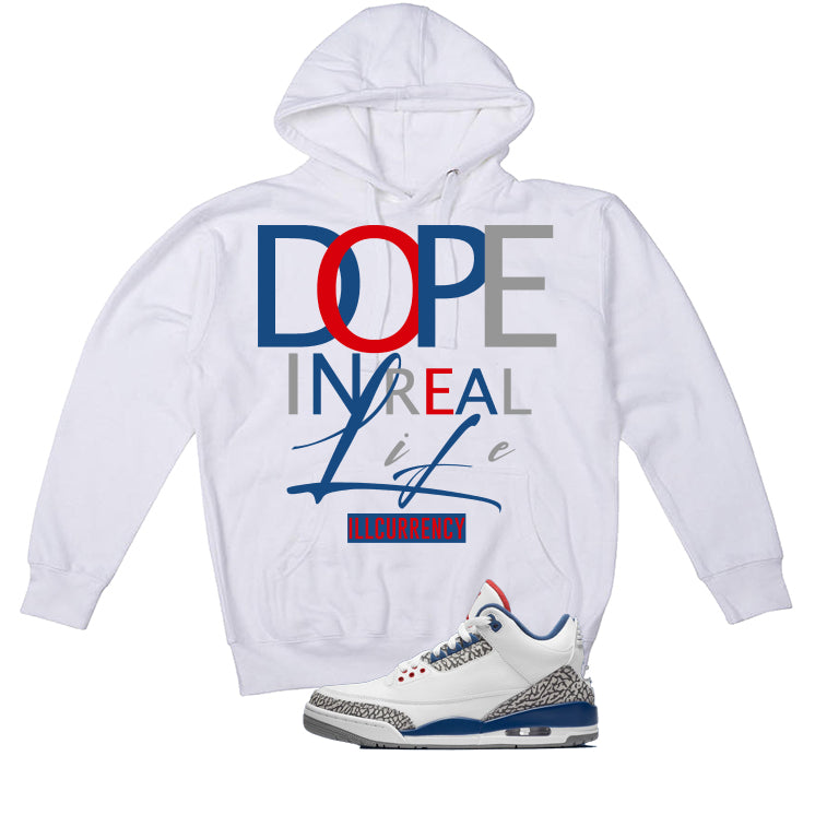 Air Jordan 3 True Blue Matching T-Shirt White (DOPE) product image 3
