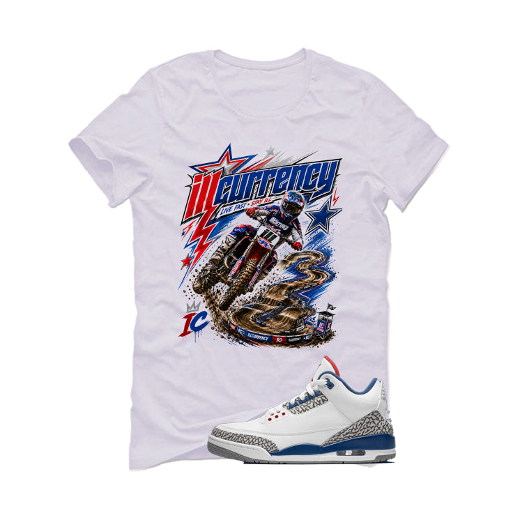 Air Jordan 3 True Blue Matching T-Shirt White (illcurrency product image 2