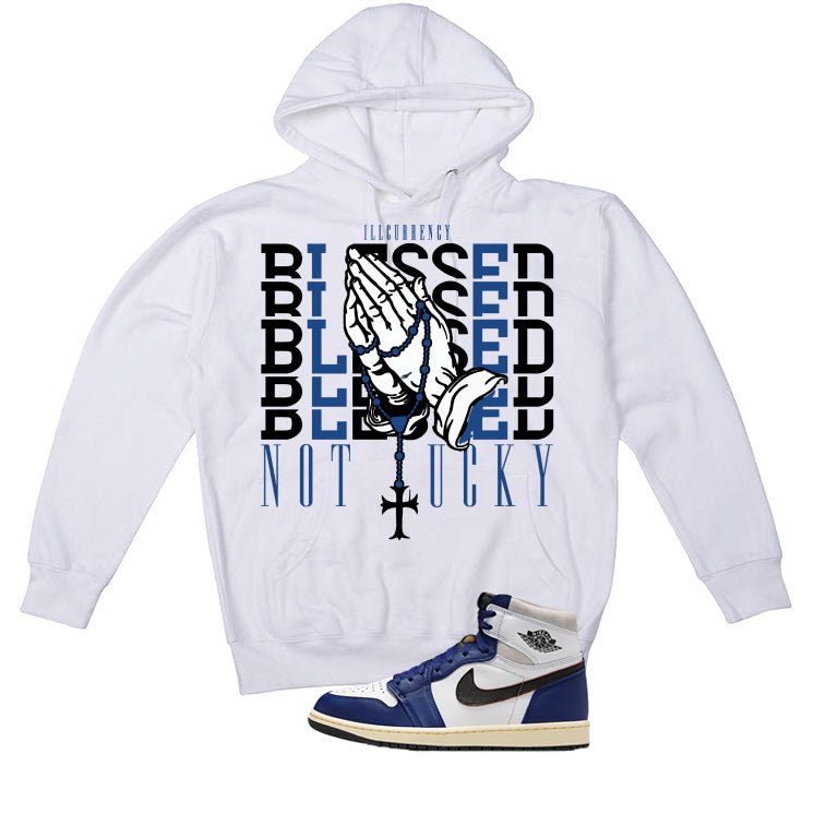 Air Jordan 1 Rare Deep Royal Blue White T-Shirt (Blessed product image 3