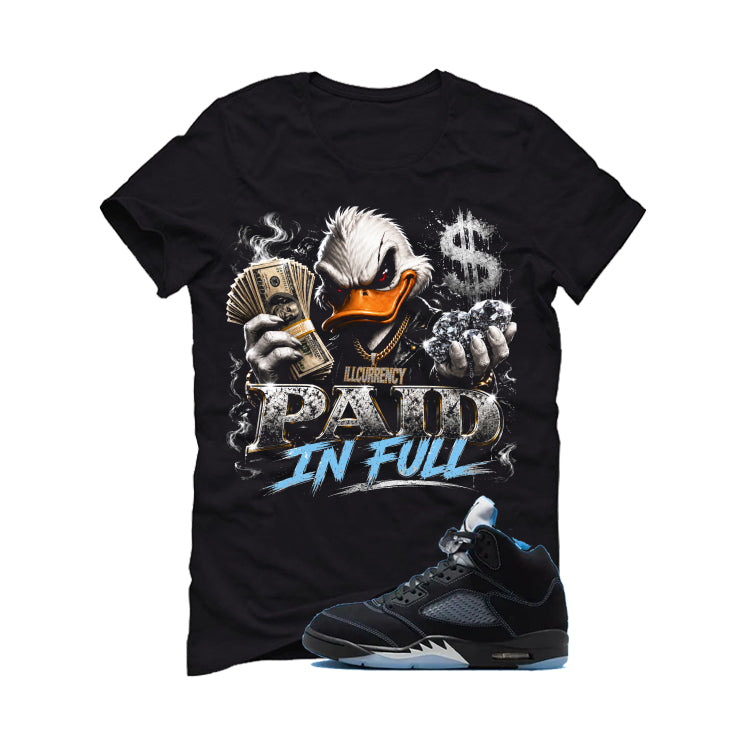 Air Jordan 5 Black/University Blue Matching T-Shirt Black product image 2