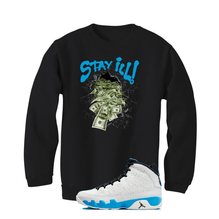 Air Jordan 9 “Powder Blue” | illcurrency Black T-Shirt product image 4