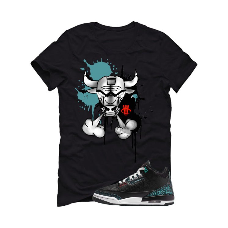Air Jordan 3 GS Moto Black T-Shirt (Iron Bull)| illcurrency product image 2