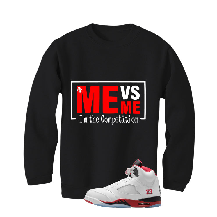 Air Jordan 5 Fire Red Black Tongue T-Shirt (Me Vs Me) product image 4