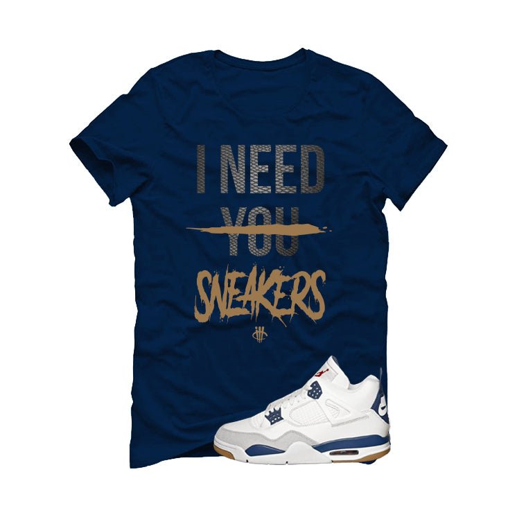 Nike SB x Air Jordan 4 Navy Blue T-Shirt (I Need You product image 2