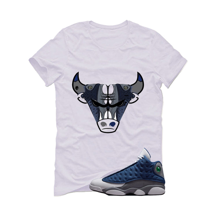Air Jordan 13 Flint White T-Shirt (Bulls Head Kicks) product image 2