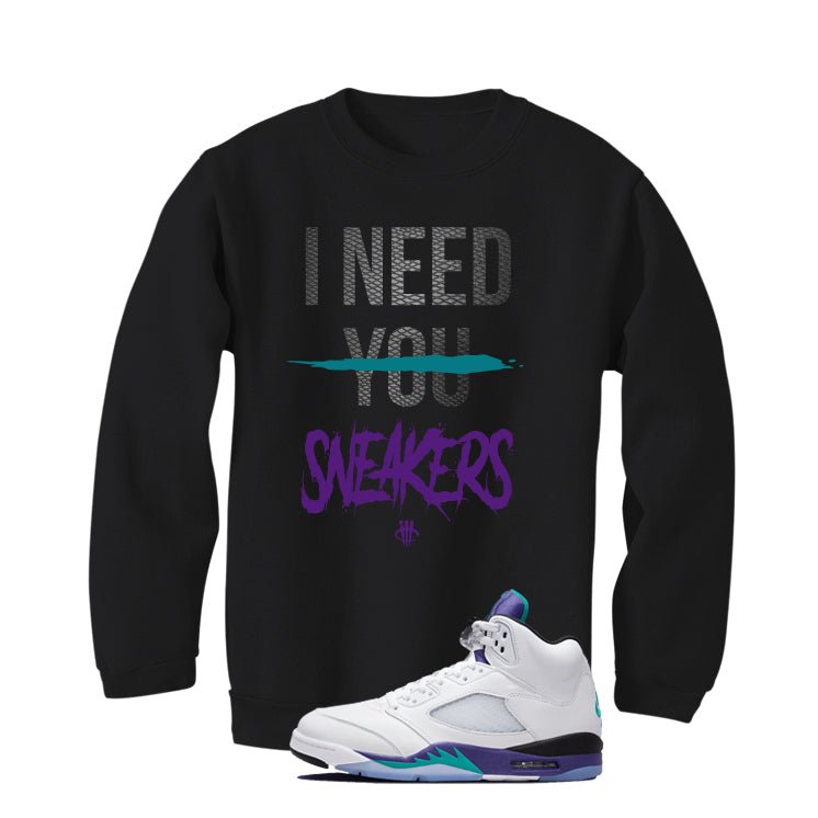 Air Jordan 5 OG Grape Black T-Shirt (I Need You Sneakers) product image 4