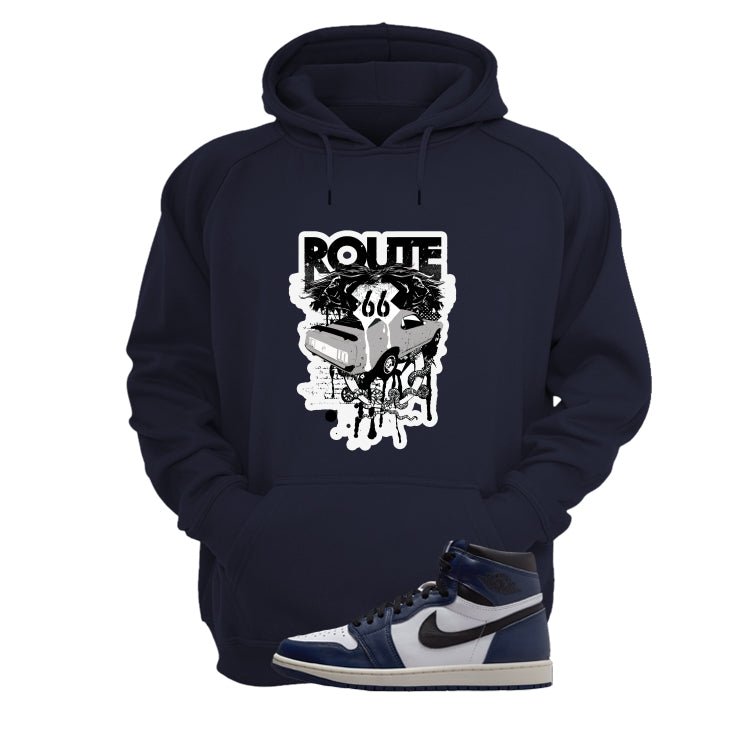 Air Jordan 1 High OG Midnight Navy Blue T-Shirt (Route 66 product image 3