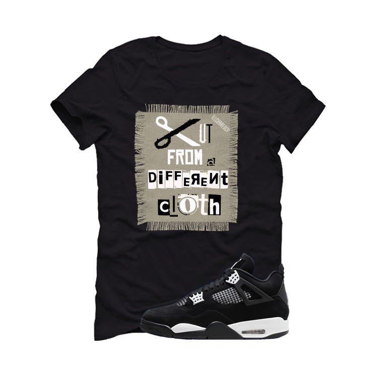 Air Jordan 4 White Thunder Black T-Shirt (Cut from a product image 2