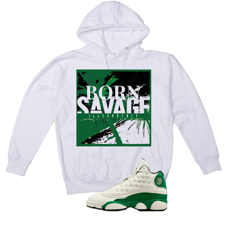 Air Jordan 13 GS Pine Green White T-Shirt (SAVAGE) product image 3