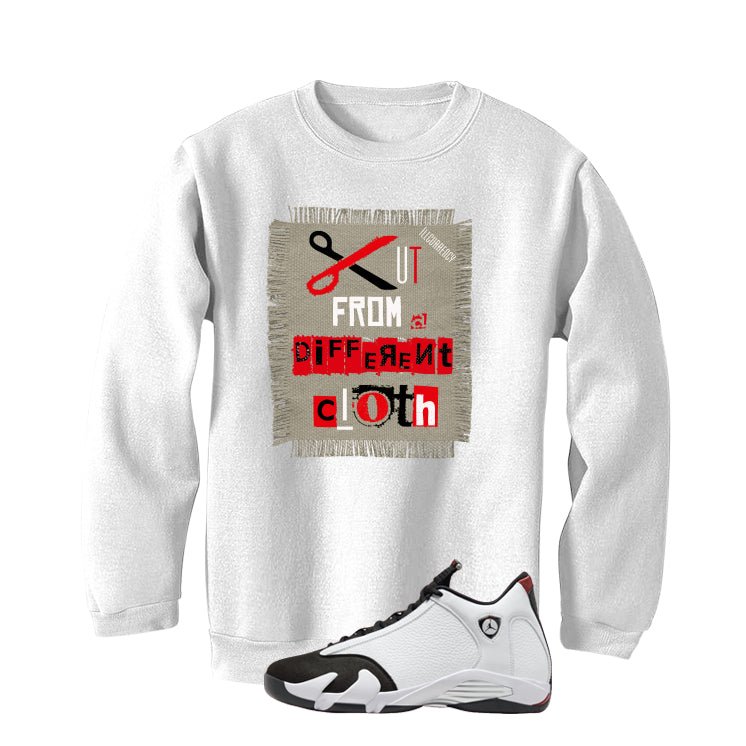Air Jordan 14 Black Toe White T-Shirt (Cut from a different product image 4