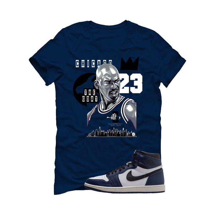 Air Jordan 1 High OG Midnight Navy Blue T-Shirt (GOAT 23) product image 2