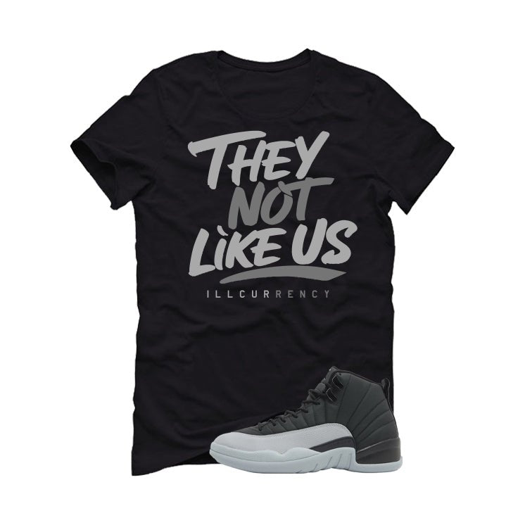 Air Jordan 12 Black/Wolf Grey Black T-Shirt (They not like product image 2