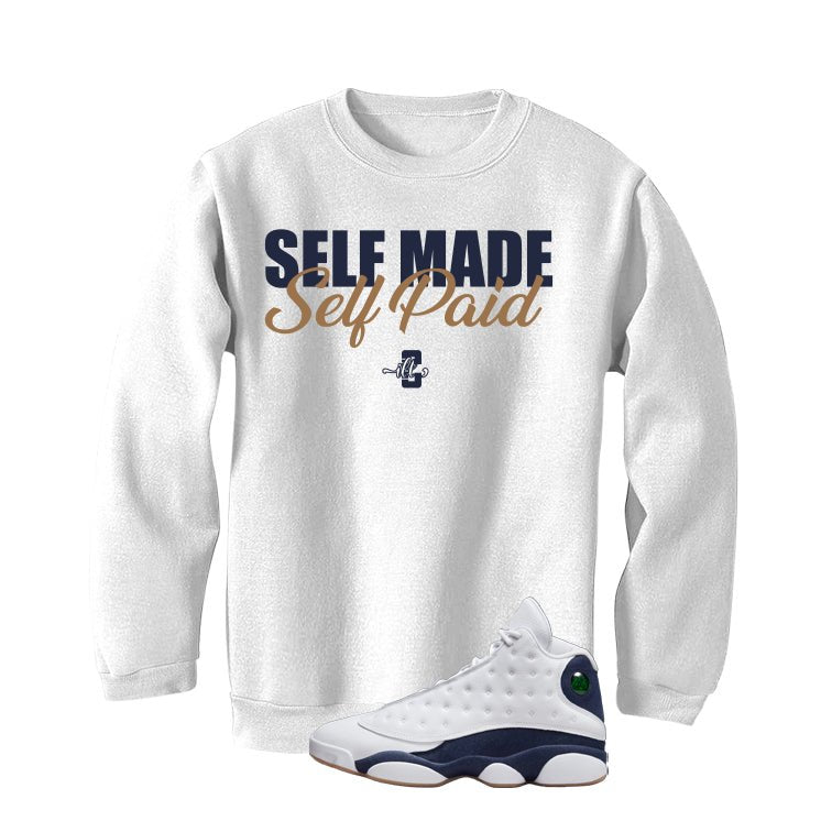Air Jordan 13 Midnight Navy White T-Shirt (Self Made Paid) product image 4