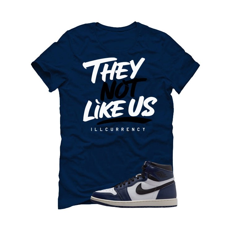 Air Jordan 1 High OG Midnight Navy Blue T-Shirt (They not product image 2