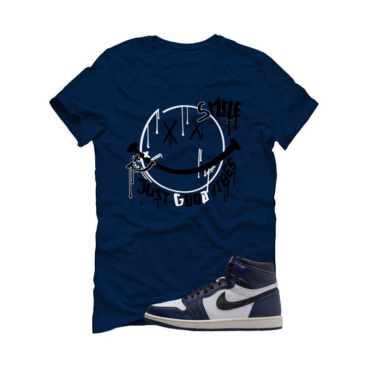 Air Jordan 1 High OG Midnight Navy Blue T-Shirt (Smile) product image 2