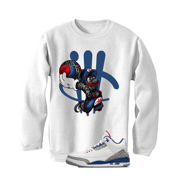Air Jordan 3 True Blue Matching T-Shirt White (Mario Ball) product image 4