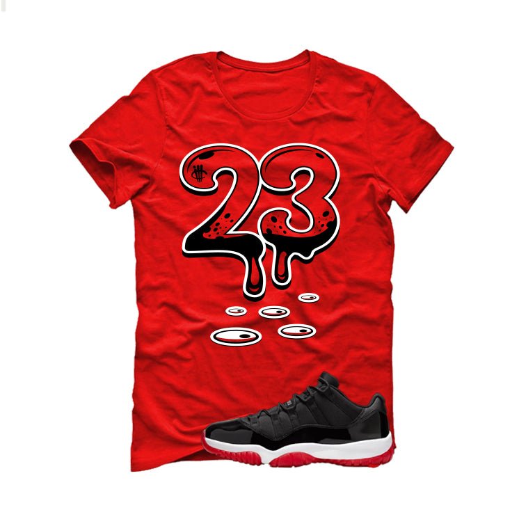 Air Jordan 11 Low Bred Red T-Shirt (23)| illcurrency product image 2