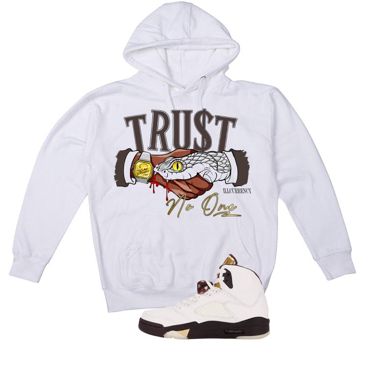 Air Jordan 5 Earth/Metallic Gold White T-Shirt (TRUST NO product image 3