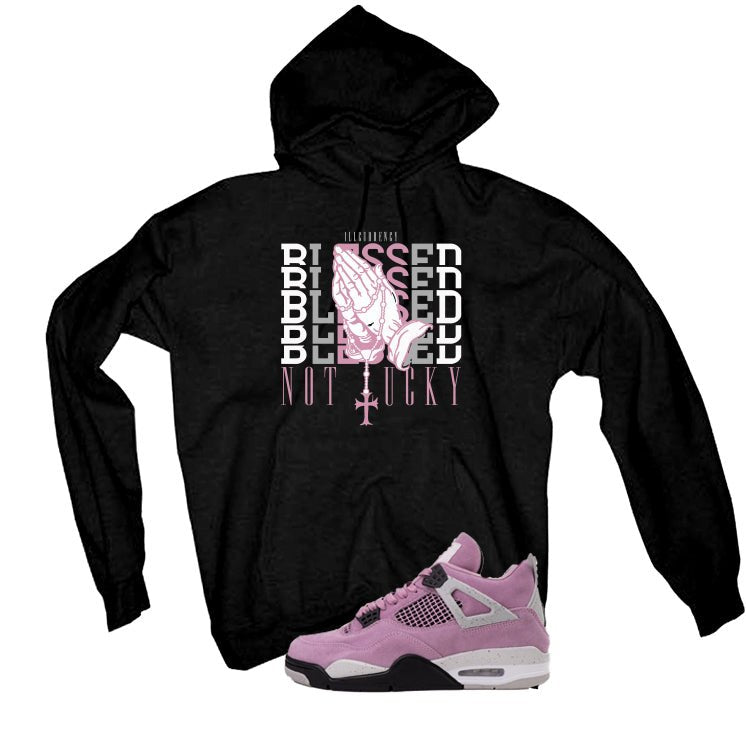 Air Jordan 4 WMNS Orchid Black T-Shirt (Blessed not lucky) product image 3